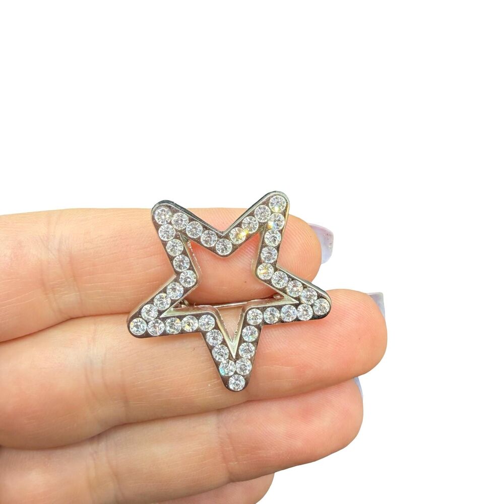 Vintage Jewelry rhinestone Star Brooch Star Pin